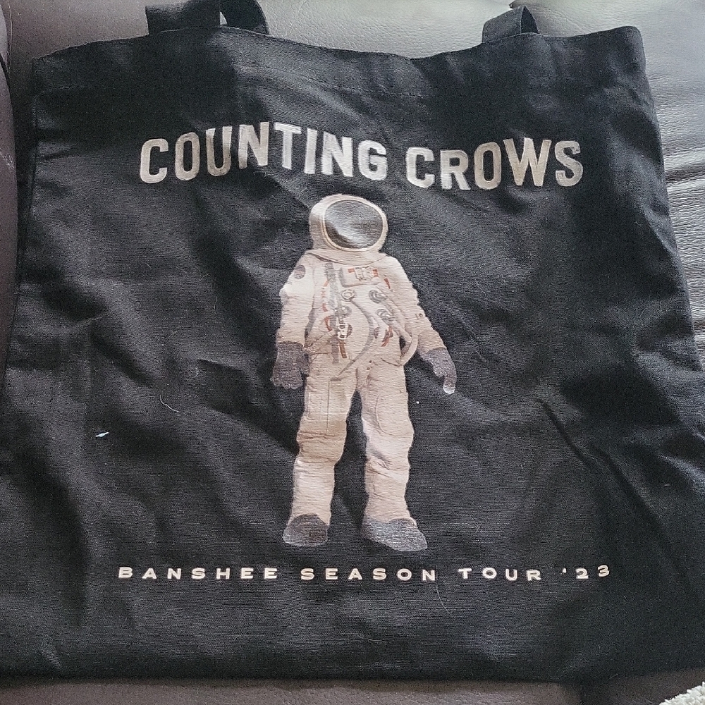Counting Crows Black Tote Bag Banshee Season Tour 23